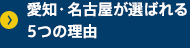 愛知・名古屋が選ばれる5つの理由